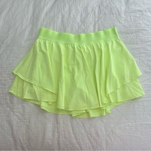 Lululemon Court Rival High-Rise Skirt Highlighter Yellow